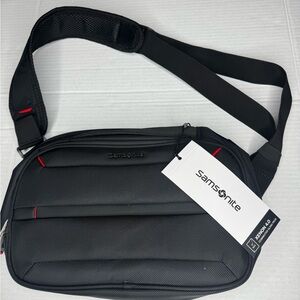 Samsonite Black and Red Men's Messenger Bag